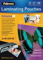 Fellowes Laminierfolien Enhance 80g A4 5452502 gleocht 100