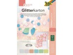 Folia Glitzerkarton Pastell 17.4 x 24.5 cm, 300 g/m²