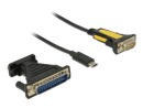 DeLock Adapterkabel USB Type-C ? RS-232 DB9 ;DB25 1.8