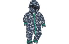 Playshoes Fleece-Overall Sterne Camouflage, dunkelgrau / Gr. 68
