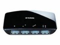 D-Link USB-Hub DUB-1340/E 4 Port, Stromversorgung: 5 V DC