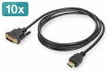 Digitus HDMI DVI ADAPTER CABLE 10 PCS TYPE A-DVI(18+1)M/M 2M