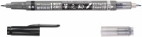 TOMBOW    TOMBOW Marker Twin WS-TBS schwarz/grau, Fudenosuke, Kein