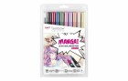 Tombow Manga Shojo 12 Stück, Mehrfarbig, Strichstärke: Keine