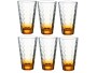 Leonardo Trinkglas Optic 300 ml, 6 Stück, Orange, Glas