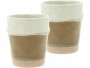 Villa Collection Espresso Becher Evig 100 ml, 2 Stück, Crème/Rostbraun