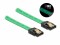 Bild 4 DeLock SATA-Kabel UV Leuchteffekt grün 50 cm, Datenanschluss