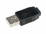 DeLock USB Adapter A-Stecker zu Mini-B-Buchse, Schwarz