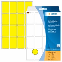 HERMA     HERMA Etiketten 25×40mm 2451 gelb 512 Stück, Kein