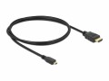 DeLock Kabel HDMI - Micro-HDMI (HDMI-D), 1 m, Schwarz