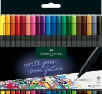 FABER-CASTELL Finepen Grip 0.4mm 151620 20 couleurs, Etui, Kein
