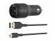 BELKIN DUAL USB-A CHARGER CAR W/MICRO-USB