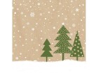 Braun + Company Weihnachtsservietten Bäume im Schnee 33 cm x 33