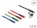 DeLock USB-Ladekabel USB A/USB C - 2x Lightning/Micro-USB B/USB