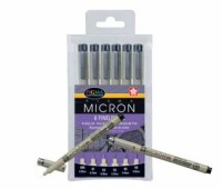 SAKURA Pigma Micron Set POXSDK6 0,2/0,25/0,3/0,35/0,45/0,5mm, Kein