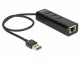 DeLock - USB 3.0 Hub 3 Port + 1 Port Gigabit LAN 10/100/1000 Mb/s