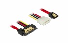 DeLock SATA3-Kombikabel Molex Strom, 30 cm, Datenanschluss Seite