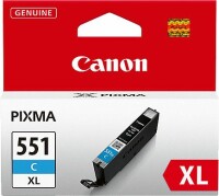 Canon Tintenpatrone XL cyan CLI-551XLC PIXMA MG5450 11ml, Kein