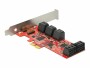 DeLock SATA-Controller PCI-Ex2- 10x SATA3 intern, RAID: Nein