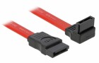 DeLock SATA2-Kabel rot, gewinkelt, 22 cm, Datenanschluss Seite A