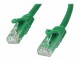 StarTech.com - 2m CAT6 Ethernet Cable, 10 Gigabit Snagless RJ45 650MHz 100W PoE Patch Cord, CAT 6 10GbE UTP Network Cable w/Strain Relief, Green, Fluke Tested/Wiring is UL Certified/TIA - Category 6 - 24AWG (N6PATC2MGN)