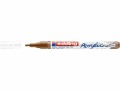 edding Acrylmarker 5300 Fein, Braun, Oberfläche: Holz, Leinwand