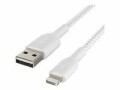 BELKIN USB-Ladekabel Braided Boost Charge USB A - Lightning