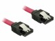 DeLock SATA3-Kabel 50 cm rot, mit Metal-Clip, Datenanschluss