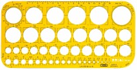 M+R       M+R Lochkreisschablone 1-36mm 85230670 gelb-transparent