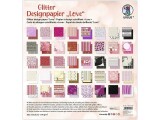 URSUS Designpapier Glitter Love 40 Blatt, 190 g/m², Papierformat