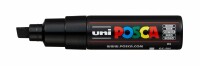 UNI-BALL  Posca Marker 8mm PC-8K BLACK schwarz, Keilspitze, Kein