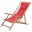 Image 0 vidaXL Chaise pliable de plage Tissu et cadre en bois Rouge