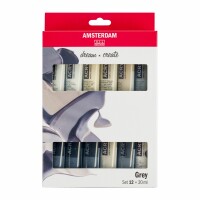 AMSTERDAM Standard Series Acryl Set 17820600 Grey 12X20ml, Kein