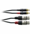 Cordial - Audiokabel - XLR (W) bis RCA x 2 (M) - 3 m - Schwarz