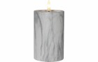 Star Trading LED-Kerze Pillar Flamme Marble Ø 7.5 x 15