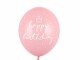 Partydeco Luftballon Happy Birthday Pastellpink Ø 30 cm, 6