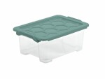 Rotho Aufbewahrungsbox Evo Safe 11 l, Grün/Transparent, Breite