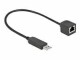 Bild 2 DeLock Konsolenkabel USB-A zu RS-232 RJ45, 25 cm, Zubehörtyp