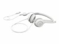 Logitech H390 - Headset - on-ear - wired - USB-A - off-white