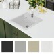 vidaXL , Farbe: Weiß, Material: Granit, Gesamtabmessungen: 490 x 510