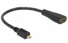 DeLock Adapterkabel Micro-HDMI ? HDMI, 23 cm Schwarz, Kabeltyp