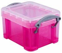 USEFULBOX Kunststoffbox 0,14lt 68501218 transparent pink, Kein