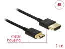 DeLock Kabel 4K 60Hz HDMI - Mini-HDMI (HDMI-C), 1