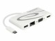 DeLock Dockingstation USB 3.1 Typ-C - HDMI/VGA/GLAN/PD