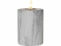 Star Trading LED-Kerze Pillar Flamme Marble Ø 7.5 x 12.5