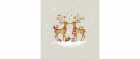 Braun + Company Weihnachtsservietten Romantic Deers 33 cm x 33 cm