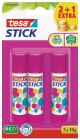 TESA Stick ecoLogo 3x10g 570760020 pink, Blister 3 Stück