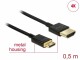 DeLock Kabel 4K 60Hz HDMI - Mini-HDMI (HDMI-C), 0.5