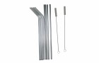 FTM Strohhalm Stainless 8 Stück, Silber, Materialtyp: Metall
