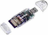 Hama USB-2.0-Kartenleser 8in1 91092 SD/microSD, Transparent